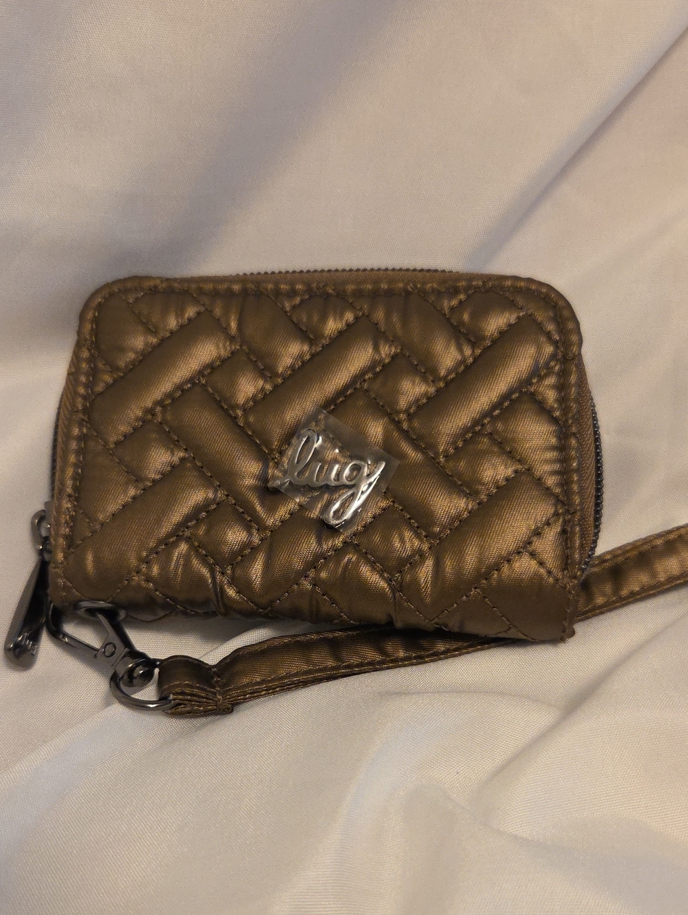 Lug Metallic Bronze Chipper Zip Pouch